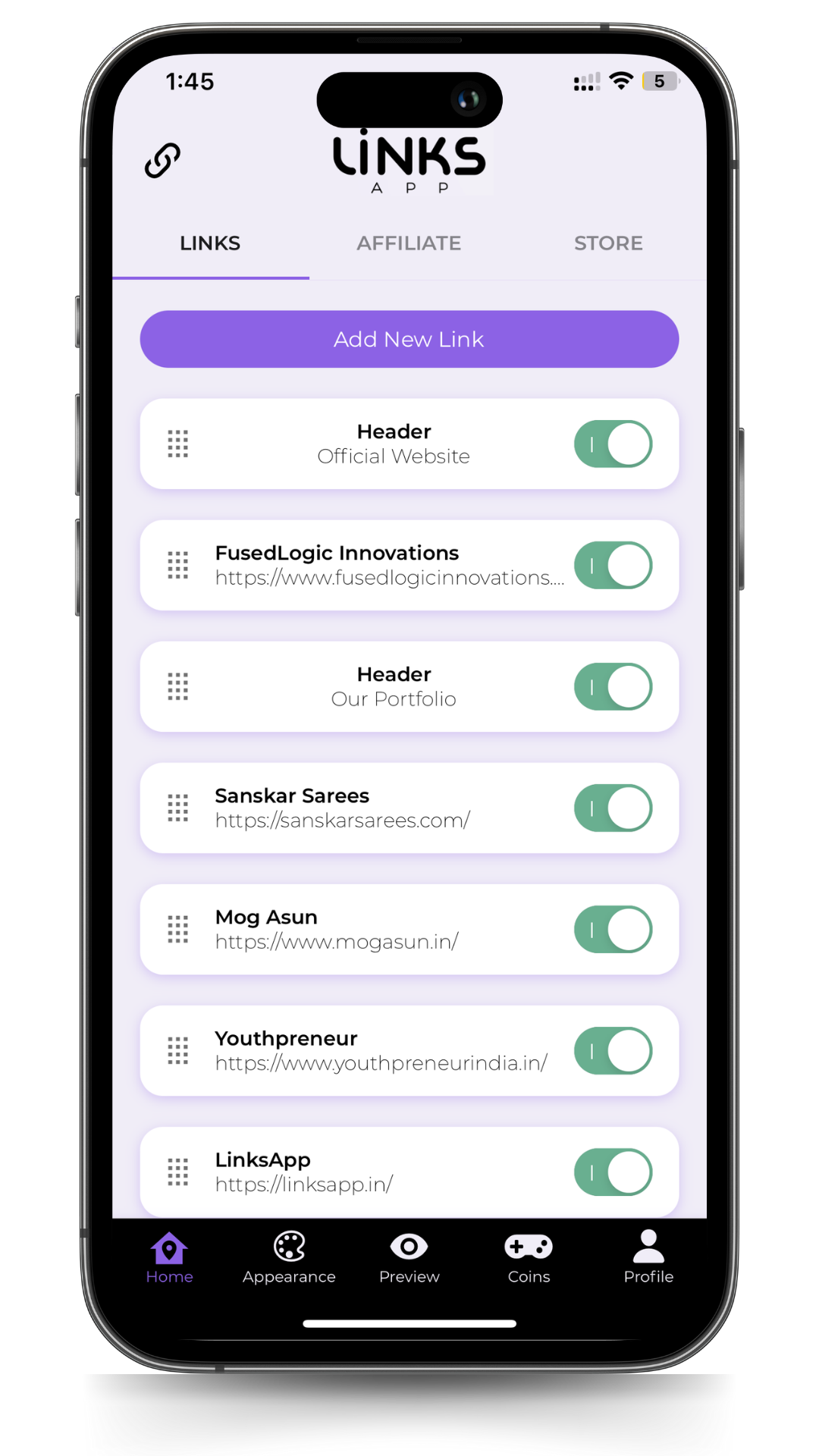 LinksApp - All your links in one app!